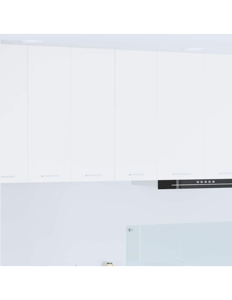 Armadio pensile con porta Riga 2 pcs Bianco 30 x 31 x 80 cm