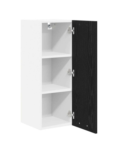 Armadio pensile con porta Riga 2 pcs Rovere Affumicato e Bianco