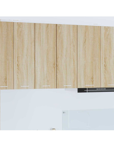 Armadio pensile con porta Riga 2 pcs Quercia Sonoma e Bianca