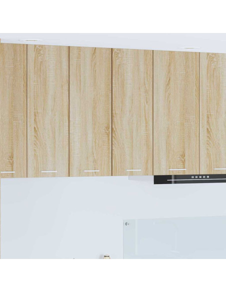 Armadio pensile con porta Riga 2 pcs Quercia Sonoma e Bianca