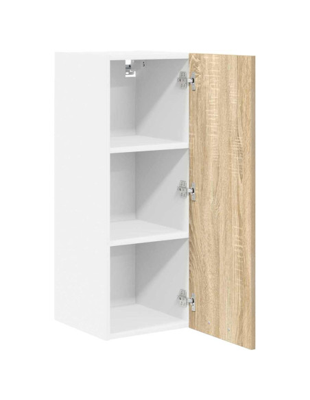 Armadio pensile con porta Riga 2 pcs Quercia Sonoma e Bianca