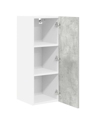 Armadio pensile con porta Riga 2 pcs Grigio Cemento e Bianco