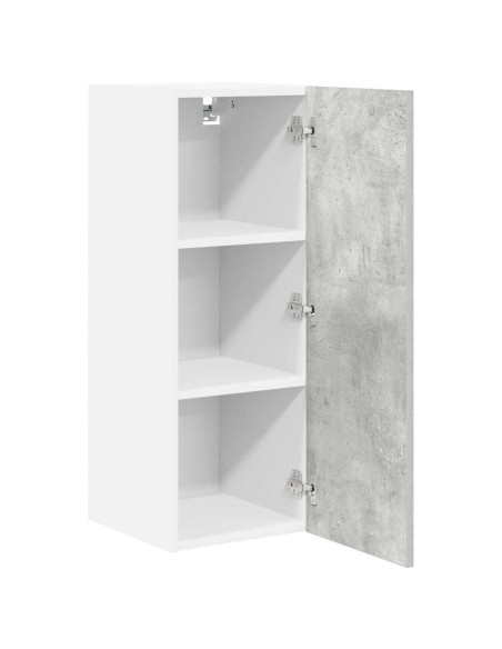 Armadio pensile con porta Riga 2 pcs Grigio Cemento e Bianco