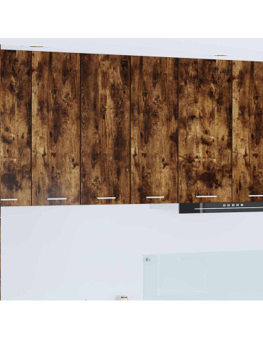 Armadio pensile Riga Rovere Affumicato e Bianco 30 x 31 x 80 cm