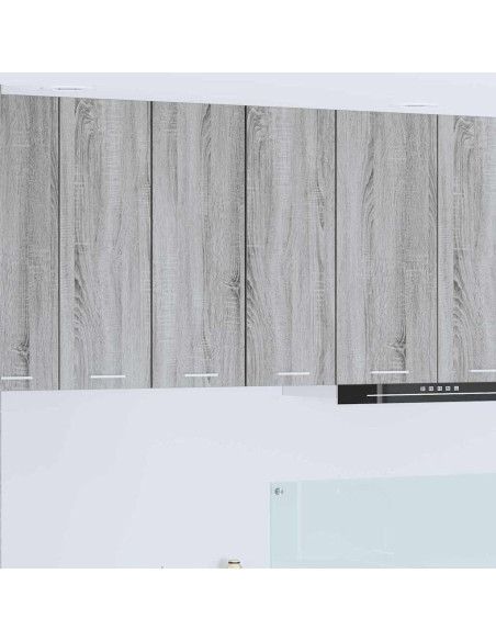Armadio pensile Riga Grigio Sonoma e Bianco 30 x 31 x 80 cm