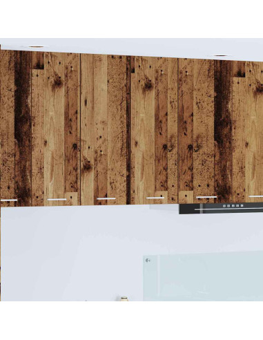 Armadio pensile Riga Rovere Affumicato e Bianco 30 x 31 x 80 cm