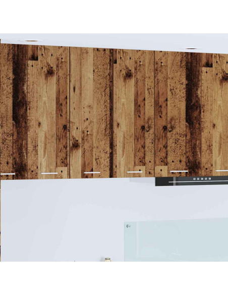 Armadio pensile Riga Rovere Affumicato e Bianco 30 x 31 x 80 cm