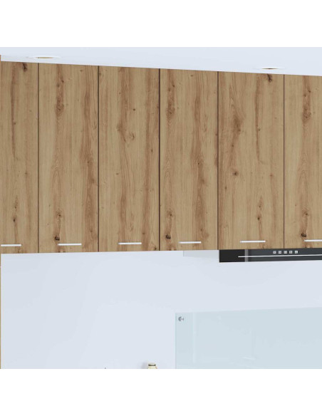 Armadio pensile con porta Riga 2 pcs Rovere Artigiano e Bianco