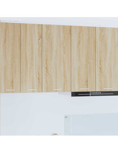 Armadio pensile Riga Quercia Sonoma e Bianca 40 x 31 x 80 cm