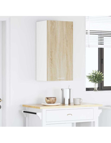 Armadio pensile Riga Quercia Sonoma e Bianca 40 x 31 x 80 cm