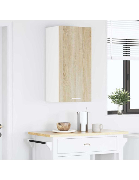 Armadio pensile Riga Quercia Sonoma e Bianca 40 x 31 x 80 cm