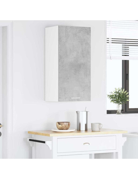 Armadio pensile Riga Grigio Cemento e Bianco 40 x 31 x 80 cm