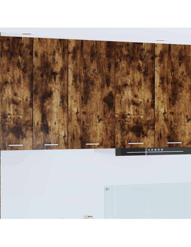 Armadio pensile Riga Rovere Affumicato e Bianco 40 x 31 x 80 cm