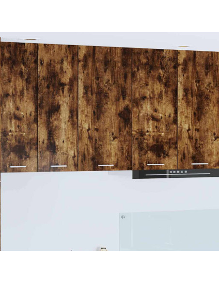 Armadio pensile Riga Rovere Affumicato e Bianco 40 x 31 x 80 cm