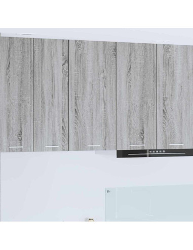 Armadio pensile Riga Grigio Sonoma e Bianco 40 x 31 x 80 cm