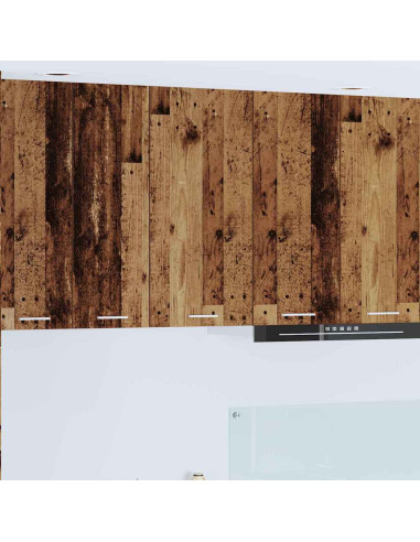 Armadio pensile Riga Rovere Affumicato e Bianco 40 x 31 x 80 cm