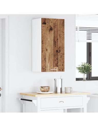 Armadio pensile Riga Rovere Affumicato e Bianco 40 x 31 x 80 cm