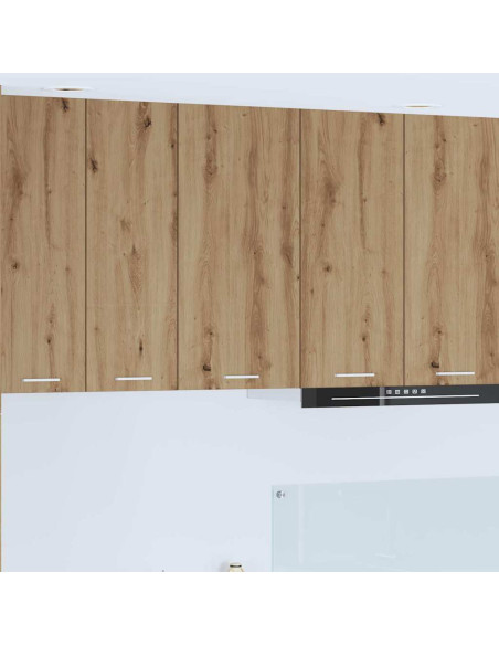 Armadio pensile Riga Rovere Artigiano e Bianco 40 x 31 x 80 cm