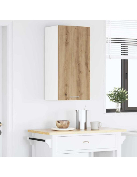 Armadio pensile Riga Rovere Artigiano e Bianco 40 x 31 x 80 cm