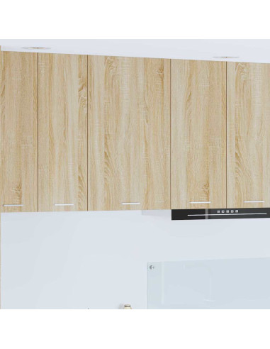 Armadio pensile Riga Quercia Sonoma e Bianca 50 x 31 x 80 cm