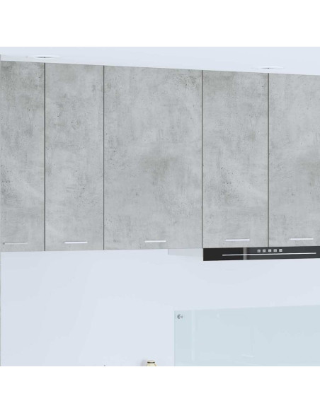 Armadio pensile Riga Grigio Cemento e Bianco 50 x 31 x 80 cm