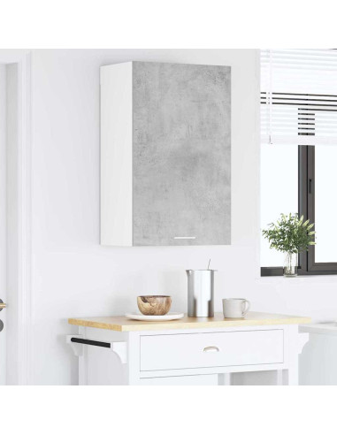 Armadio pensile Riga Grigio Cemento e Bianco 50 x 31 x 80 cm