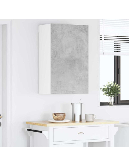 Armadio pensile Riga Grigio Cemento e Bianco 50 x 31 x 80 cm