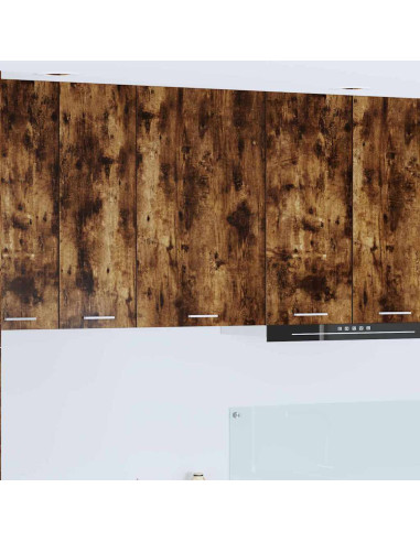 Armadio pensile Riga Rovere Affumicato e Bianco 50 x 31 x 80 cm