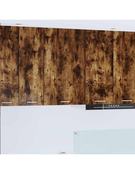 Armadio pensile Riga Rovere Affumicato e Bianco 50 x 31 x 80 cm