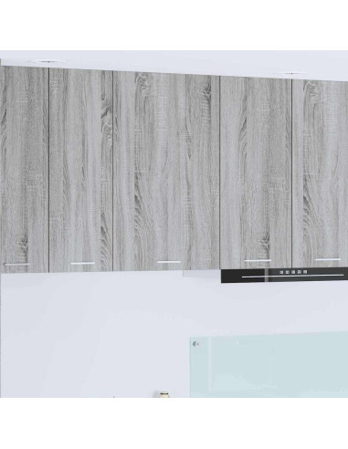 Armadio pensile Riga Grigio Sonoma e Bianco 50 x 31 x 80 cm