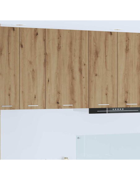 Armadio pensile Riga Rovere Artigiano e Bianco 50 x 31 x 80 cm