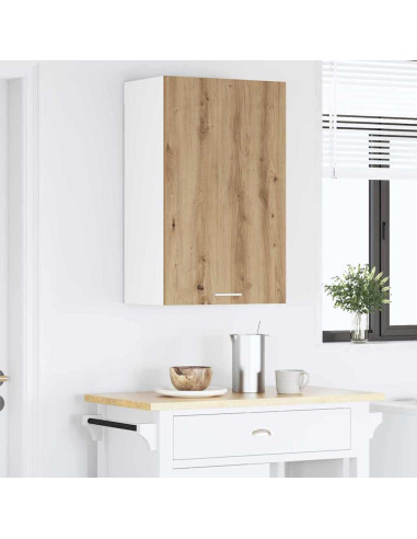 Armadio pensile Riga Rovere Artigiano e Bianco 50 x 31 x 80 cm