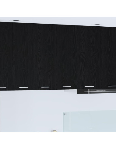 Armadio pensile con porta Riga Rovere Nero 60 x 31 x 80 cm