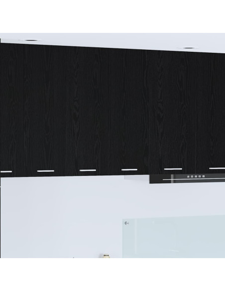 Armadio pensile con porta Riga Rovere Nero 60 x 31 x 80 cm