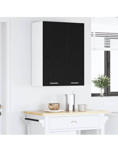 Armadio pensile con porta Riga Rovere Nero 60 x 31 x 80 cm