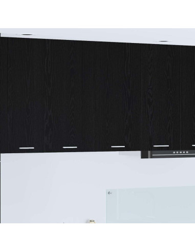 Armadio pensile con porta Riga Rovere Nero 80 x 31 x 80 cm