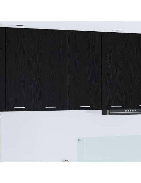 Armadio pensile con porta Riga Rovere Nero 80 x 31 x 80 cm