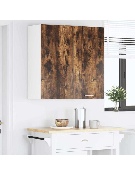 Armadio pensile con porta Riga Rovere fumé 80 x 31 x 80 cm