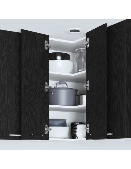 Armadio pensile Riga Rovere Affumicato e Bianco 57 x 57 x 80 cm