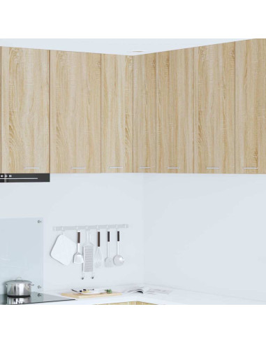 Armadio pensile Riga Quercia Sonoma e Bianca 57 x 57 x 80 cm