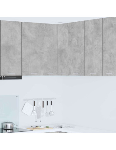 Armadio pensile Riga Grigio Cemento e Bianco 57 x 57 x 80 cm