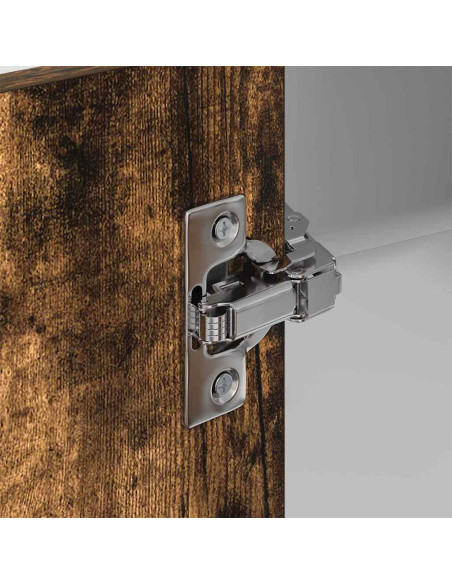 Armadio pensile Riga Rovere Affumicato e Bianco 57 x 57 x 80 cm