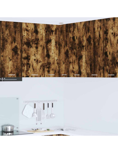 Armadio pensile Riga Rovere Affumicato e Bianco 57 x 57 x 80 cm