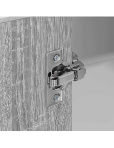 Armadio pensile Riga Grigio Sonoma e Bianco 57 x 57 x 80 cm 2