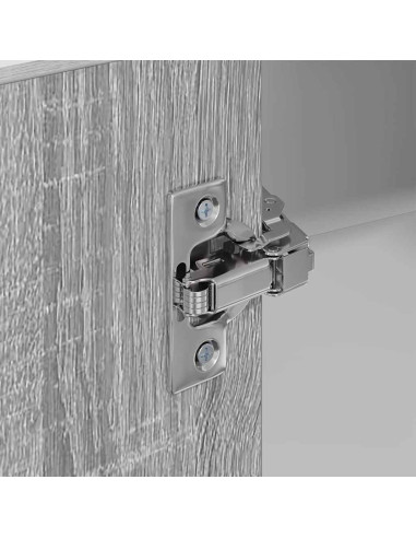 Armadio pensile Riga Grigio Sonoma e Bianco 57 x 57 x 80 cm