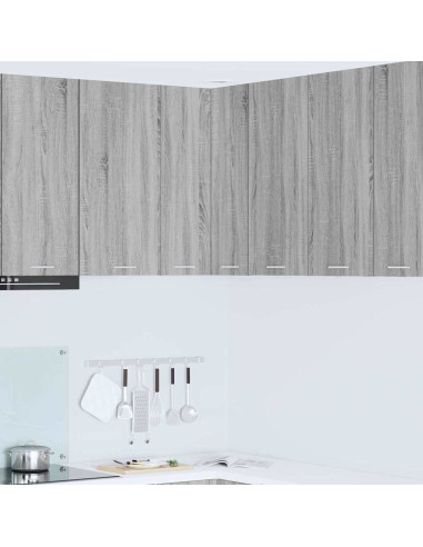 Armadio pensile Riga Grigio Sonoma e Bianco 57 x 57 x 80 cm