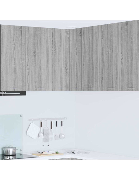 Armadio pensile Riga Grigio Sonoma e Bianco 57 x 57 x 80 cm