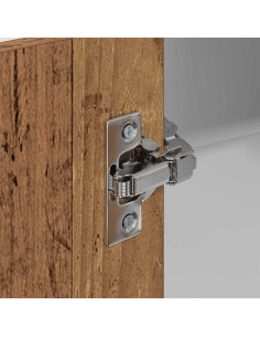 Armadio pensile Riga Rovere Affumicato e Bianco 57 x 57 x 80 cm 2