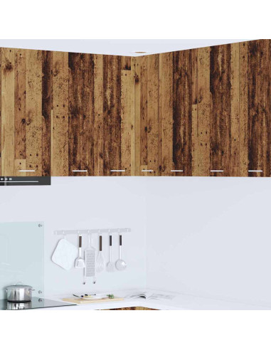 Armadio pensile Riga Rovere Affumicato e Bianco 57 x 57 x 80 cm