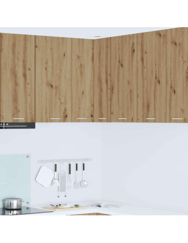 Armadio pensile Riga Rovere Artigiano e Bianco 57 x 57 x 80 cm